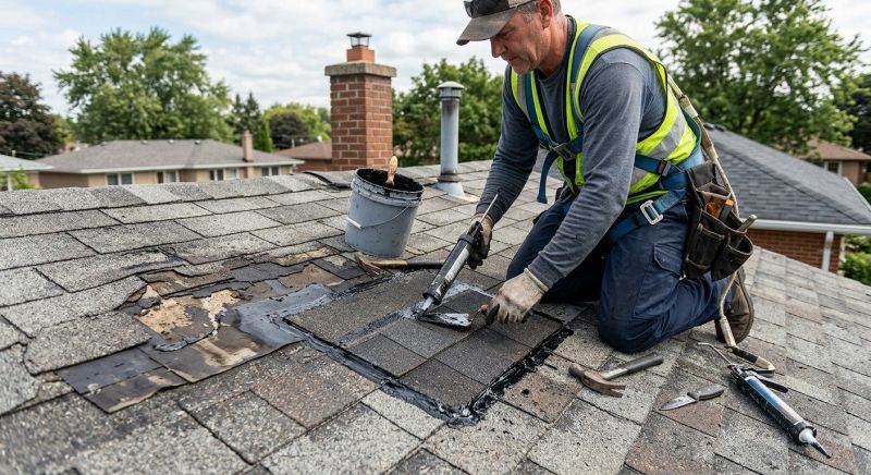 Asphalt Roof Leak Repair in Englewood, NJ