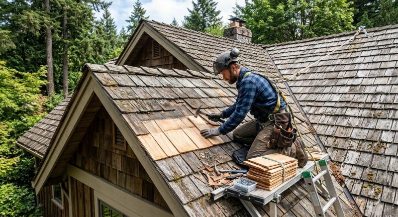 Cedar Shake Roof Repair in Kearny, NJ
