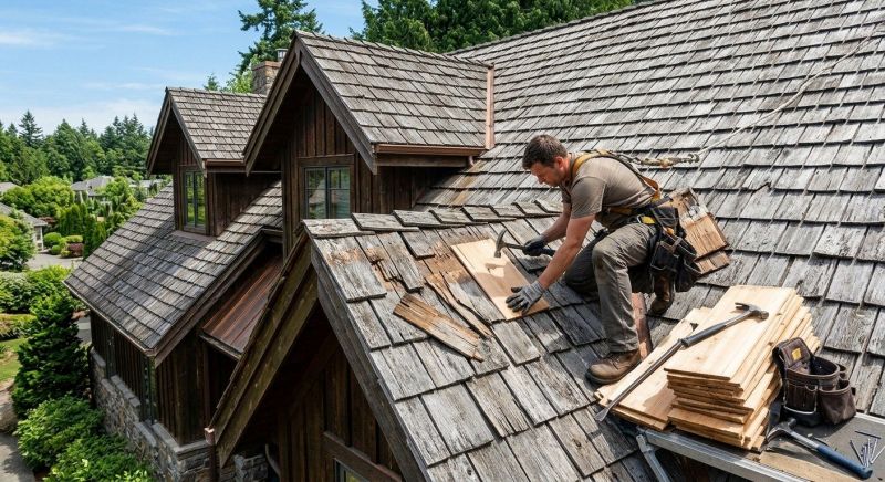 Cedar Shake Roof Repair in Pound Ridge, NY