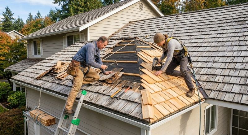 Cedar Shake Roof Repair in Pound Ridge, NY