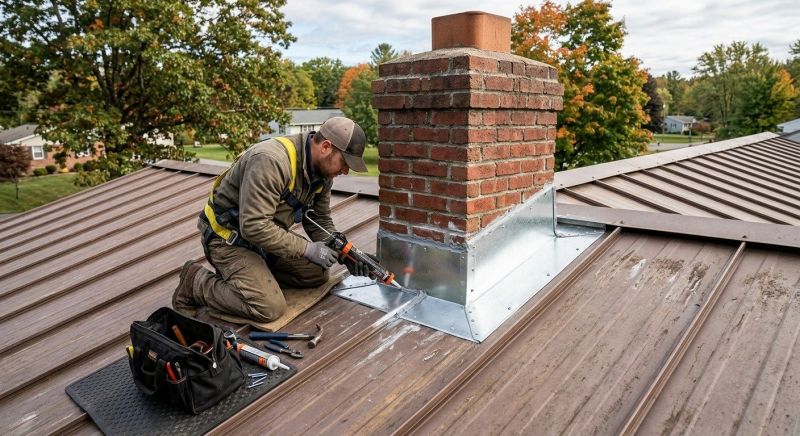 Metal Roof Flashing Repair in Nanuet, NY