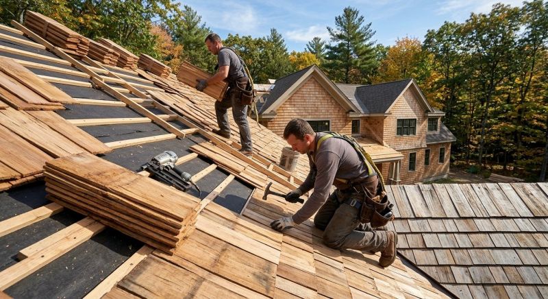 Natural Wood Roof Installation in Nanuet, NY