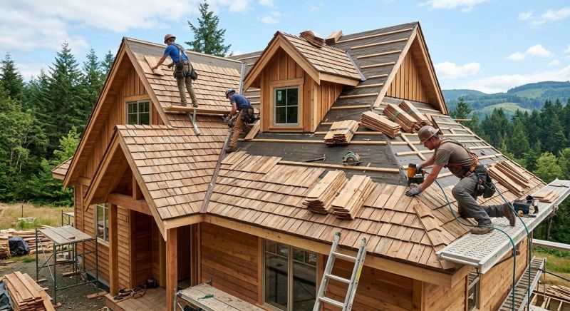 Natural Wood Roof Installation in Nanuet, NY