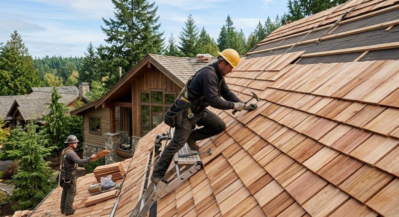 Natural Wood Roof Installation in Nanuet, NY