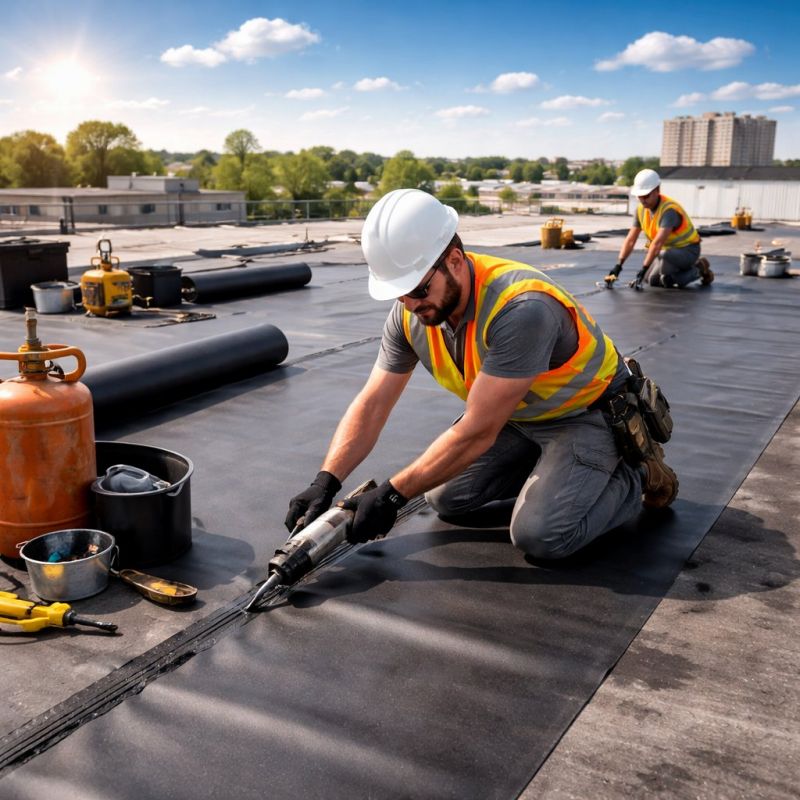 Rubber Roof Installation in Nanuet, NY