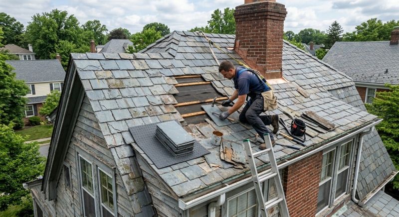 Slate Roof Repair in Mahwah, NJ