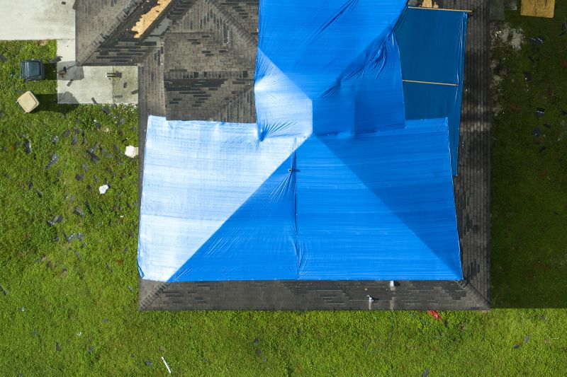 Storm Damage Roof Tarping in Nanuet, NY