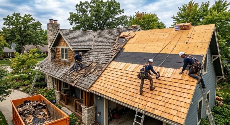 Wood Shake Roof Replacement in Hillsdale, NJ