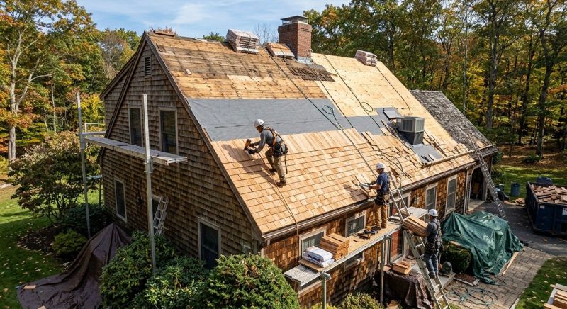 Wood Shingle Roof Replacement in Nanuet, NY
